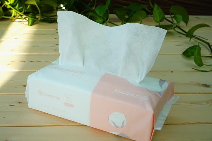 Careboree Extra Thick Dry Wipes, 100% Pure Cotton, 400 Count (5 Pack)
