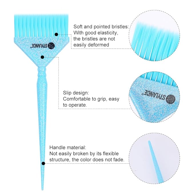 STYLANCE Hair Color Brush Set, Hair Coloring Brushes for Hair Styling Salon Home DIY Barber