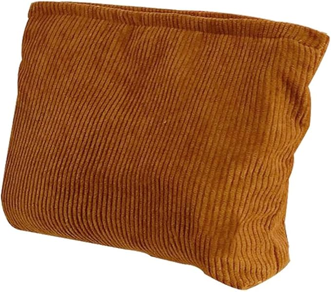 SxoSyo Corduroy Makeup Bags, Cosmetic Bag Purse, Khaki
