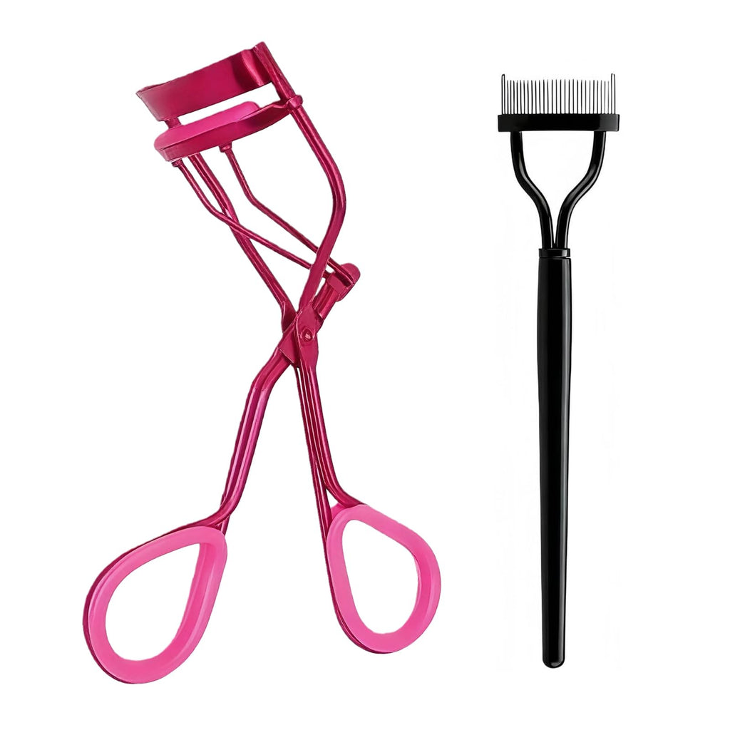 Acavado Professional Eyelash Curler with Lash Comb – Award-Winning Design – Pinch-Free, Effortless Curl for a Lash-Lift Effect in Seconds, Perfect for Home or Travel, Rose