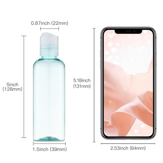 owlyee Travel Bottles for Toiletries 3.4 oz - Travel Size Containers for Shampoo Plastic - Small Empty Lotion Squeeze Bottle for Liquid TSA Approved - Leak Proof Mini Conditioner Refillable 100ml