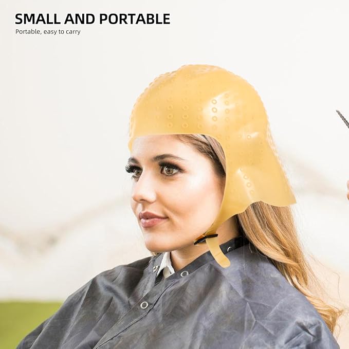 Silicone Frosting Hair Cap with Needle - Reusable Highlight Cap for Hair Coloring Non-Slip Comfortable Design for Salon and Home Use 9X6.7 Inches