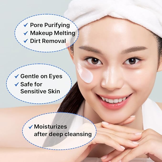 MAKE P:REM Safe Me. Amino Refresh Cleansing Balm, Gentle Makeup Remover for Deep Cleansing, Removes Blackheads, Eye-Safe Cleanser, Korean Skin Care, 3.38 fl.oz. (100mL)