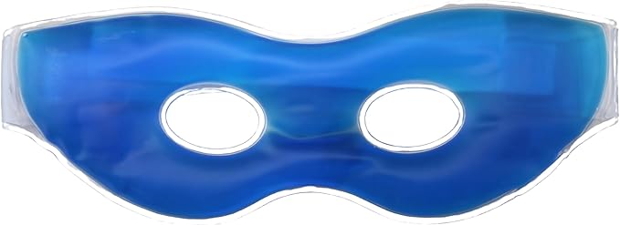 Adjustable Strap Soothing Therapeutic Gel Eye Mask for Hot or Cold Relief - Ideal for Migraine, Stress, and Puffy Eyes Spa Relieve Stress and Tension Dark Circles, Headaches, Migraines (Blue)