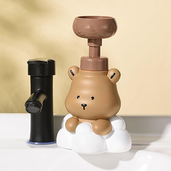 1 Pc Bear Paw Foam Soap Dispenser Cartoon Shaped Pump Bottle Refillable Hand Sanitizer Dispenser for Bathroom Kitchen Shampoo Lotion