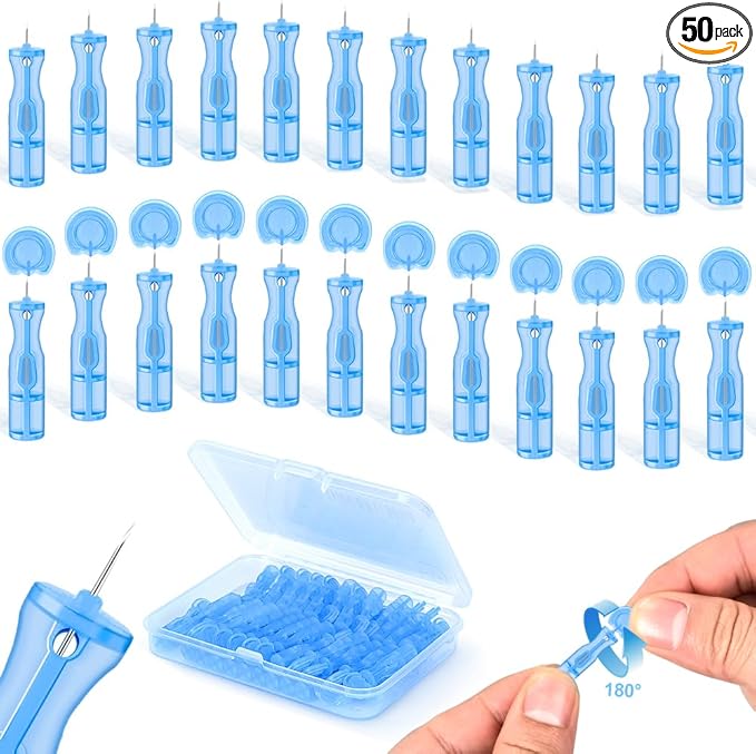 DTTIYXI Pimple Needle 50PCS, Sterile Acne Needle Kit & Pimple Popper Needles for Blemish & Blackhead Removal, Disposable Extraction Tools for Clear Skin (Home & Salon Use)