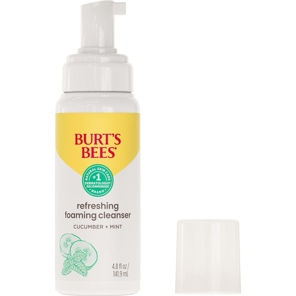 Burt's Bees Refreshing Foaming Face Cleanser and Face Wash with Cucumber and Mint, 4.8 Fluid