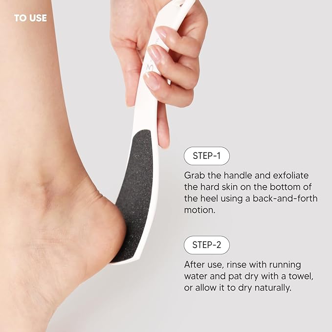 F3 Systems S-Line Emery Foot File, Colossal Double-Sided Pedicure Tool, Effective for Cracked Heel, Ergonomic Design for Easy Grip (2Pcs)