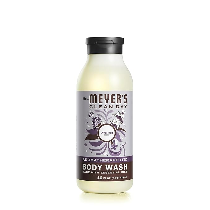 Mrs. MEYER'S CLEAN DAY Body Wash, Lavender 16 Fl Oz (Pack of 4)