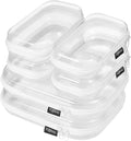 YQBRAO 6 Pack Clear Hard Shell Beauty Organizer (2M+4S), 1.2mm Crush-Proof Cosmetic Case, Reinforced YKK Zippers, Stadium Approved Security Bag for Skincare, Toiletries & Electronics, Multi-Size Set