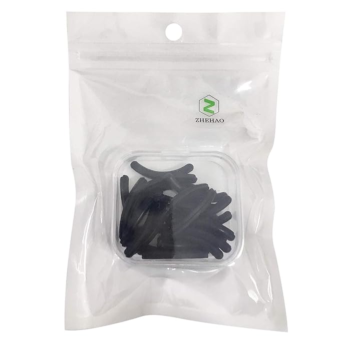 Zhehao Eyelash Curler Refill Pads, Silicone, Universal Fit, Clear Box, Black