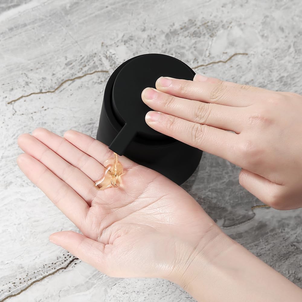 YAUKPH Matte Black Liquid Hand Soap Dispenser Plastic