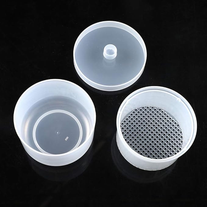 1 Piece Nail Art Tool Cleaning Cup Nail Art Tool Sterilizer Cup Nail Tools Cleaning Tray Box Container Net Basket Case Manicure Tools Jar Soak Box for Nail Art Accessories, Transparent