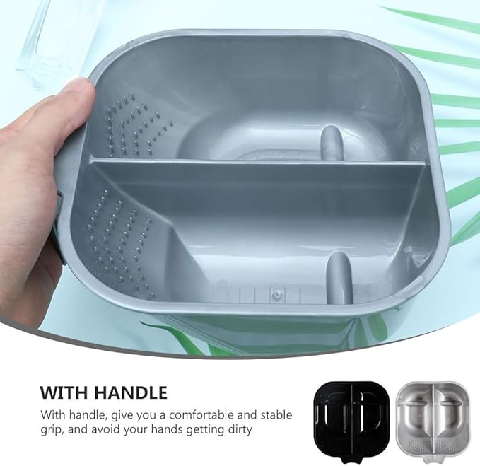 WEKADRIN Hair Dye Mixing Bowls Double Set with Handle 6.81 Inch Hair Color Bowls for Salon and Home Use Coloring and Highlighting Tool