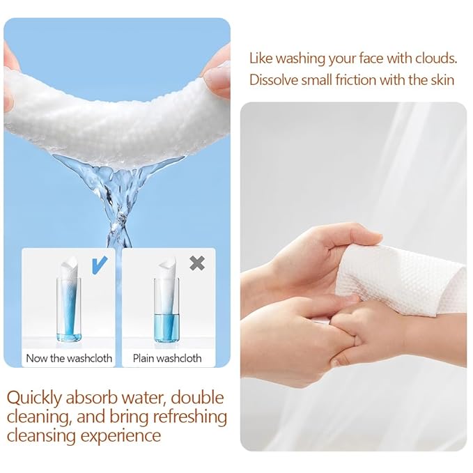Disposable Face Towel hot face Towel， AK-SHIP Towels Suitable for Towel Warmers for Your Face,Can be Used in Towel dispensers or manually Soaked in Water.(60 pcs Soft Towels)