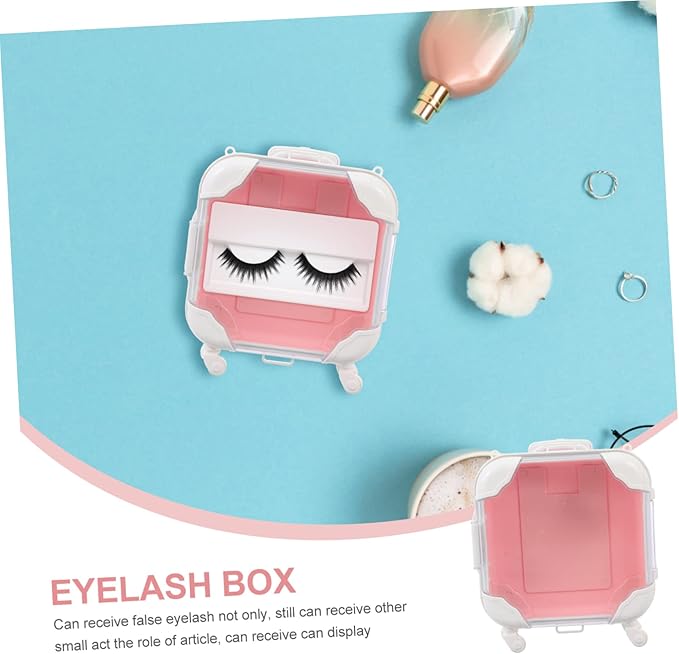 GALPADA Creative Eyelash Storage Box Faux Eyelash Organizer Case Portable Makeup Container Travel-Friendly Design for Beauty Enthusiasts