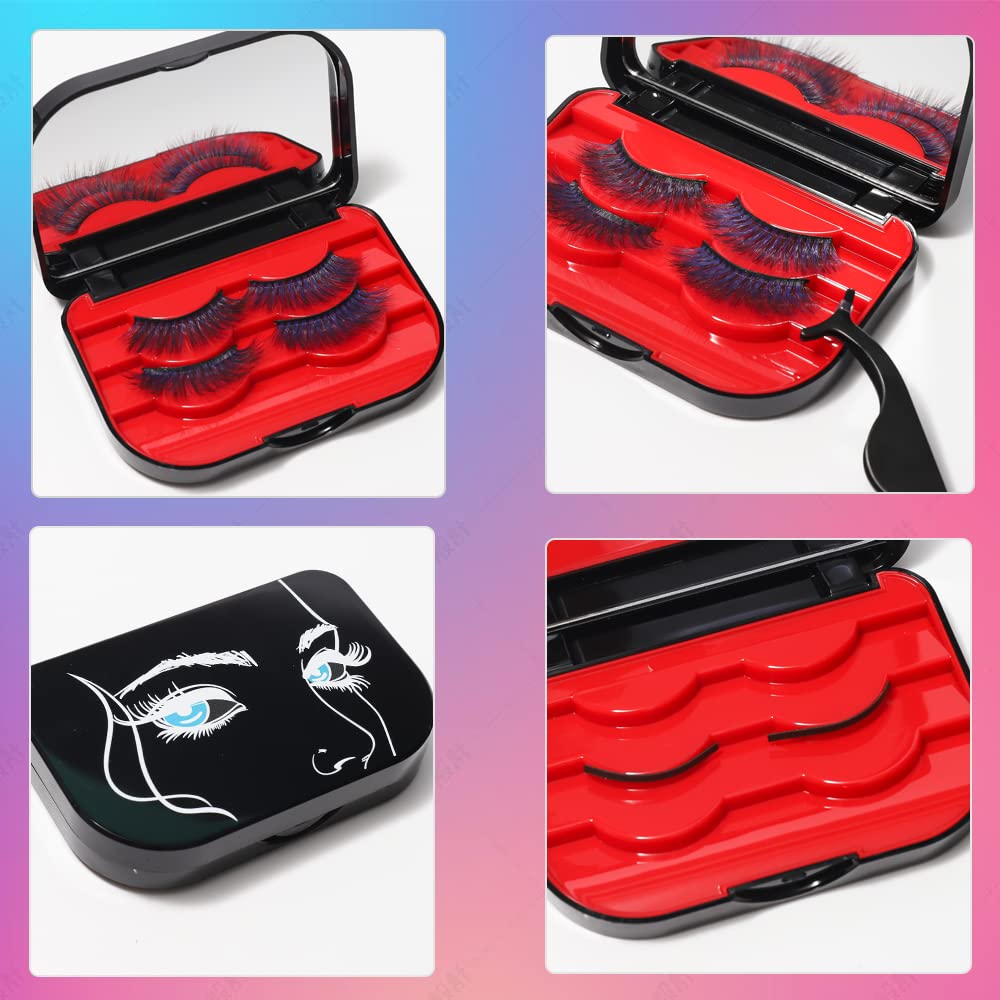 False Eyelash Storage Case with Mirror Empty Travel Lash Organizer Box