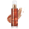 Liyalan Shimmer Body Oil Golden Brown 5 Color Bronze Face Glow Pearl Highlighter Illuminator Body Makeup Shine Glitter Gold Liquid Taning 3.38 Fl Oz