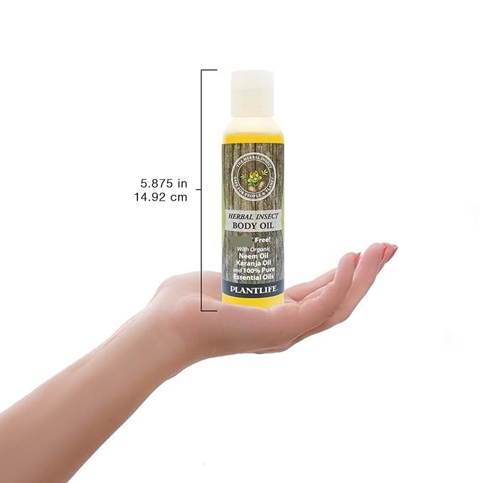 Plantlife Herbal Body Oil with Neem - Natural Aromatherapy - 4 oz