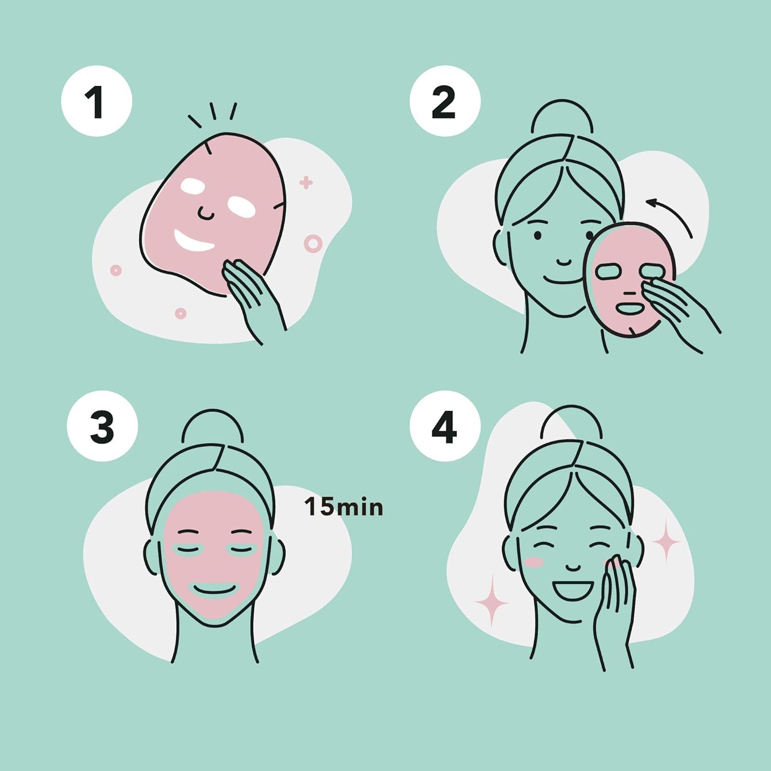 Celavi Essence Facial Face Mask K-Beauty Skincare Korea Skin Care Moisturizing (2 of each) C Set