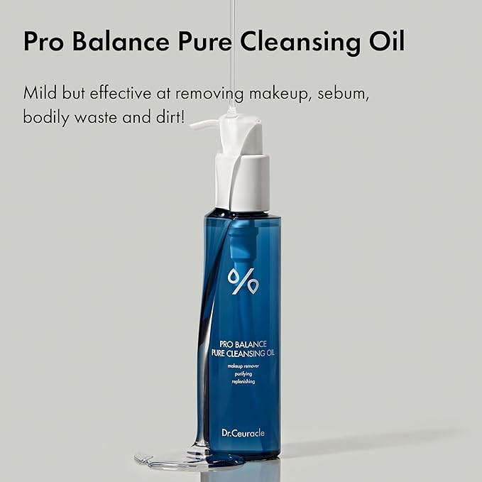 Dr.Ceuracle Pro Balance Pure Cleansing Oil - Makeup Remover Oil Cleanser with Hydrating Finish, Korean Facial Cleanser (155 ml / 5.24 fl. oz.)