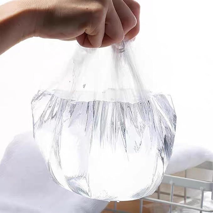 100PCS Disposable Shower Caps, Plastic Clear Hair Cap Large Thick Waterproof Bath Caps for Women & Men Unisex Reusable Travel Essentials for Deep Conditioning, Hair Treatment, Hotel, Spa, and Home Use