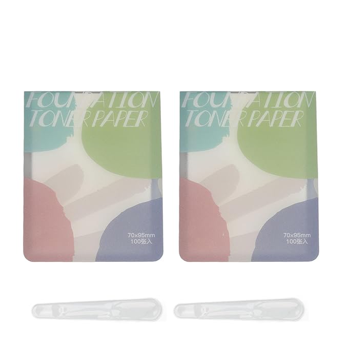 Airshi Nail Art Cosmetic Palette Paper, Disposable Nail Art Palette Paper Evenly Coloring 2pcs Stick Color Mixing for Nail Salon