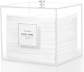 Rolheit Disposable Face Towel Holder, Acrylic Face Towelettes Storage Box for Face Towels, Facial Towel Containers, Makeup Remover Cloth Organizer