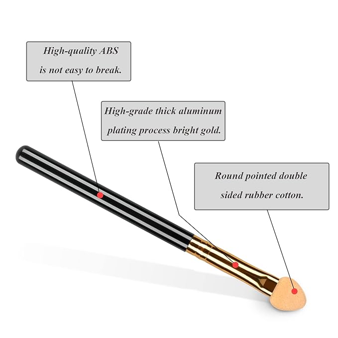 UorPoto 20Pcs Professional Eyeshadow Applicators Sponge Tip Reusable Women Blendable Foam Makeup Eye Shadow Brush Applicator Sticks Set Washable
