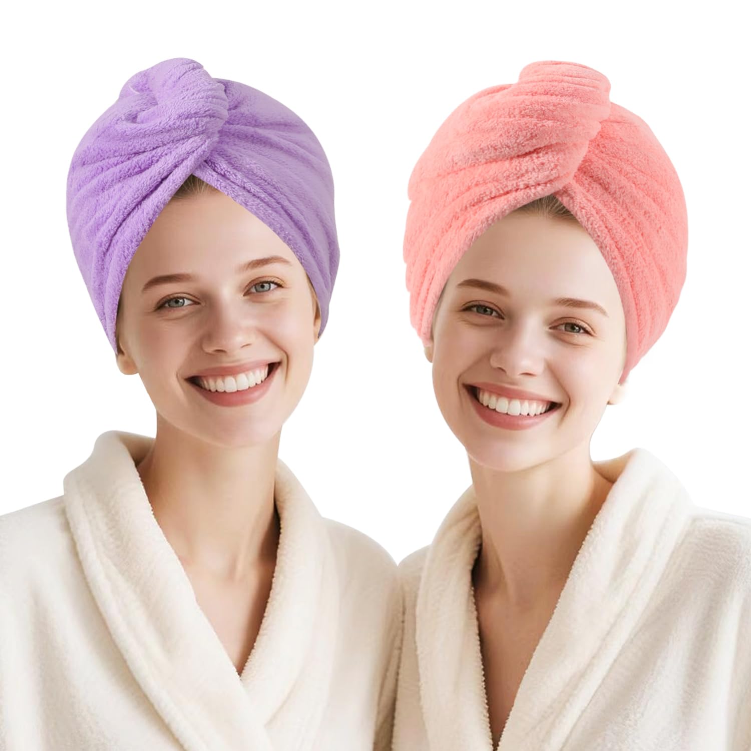 AGKXHDEC Microfiber Hair Drying Towel Wrap,Hair Turbans Towel for Wet Hair