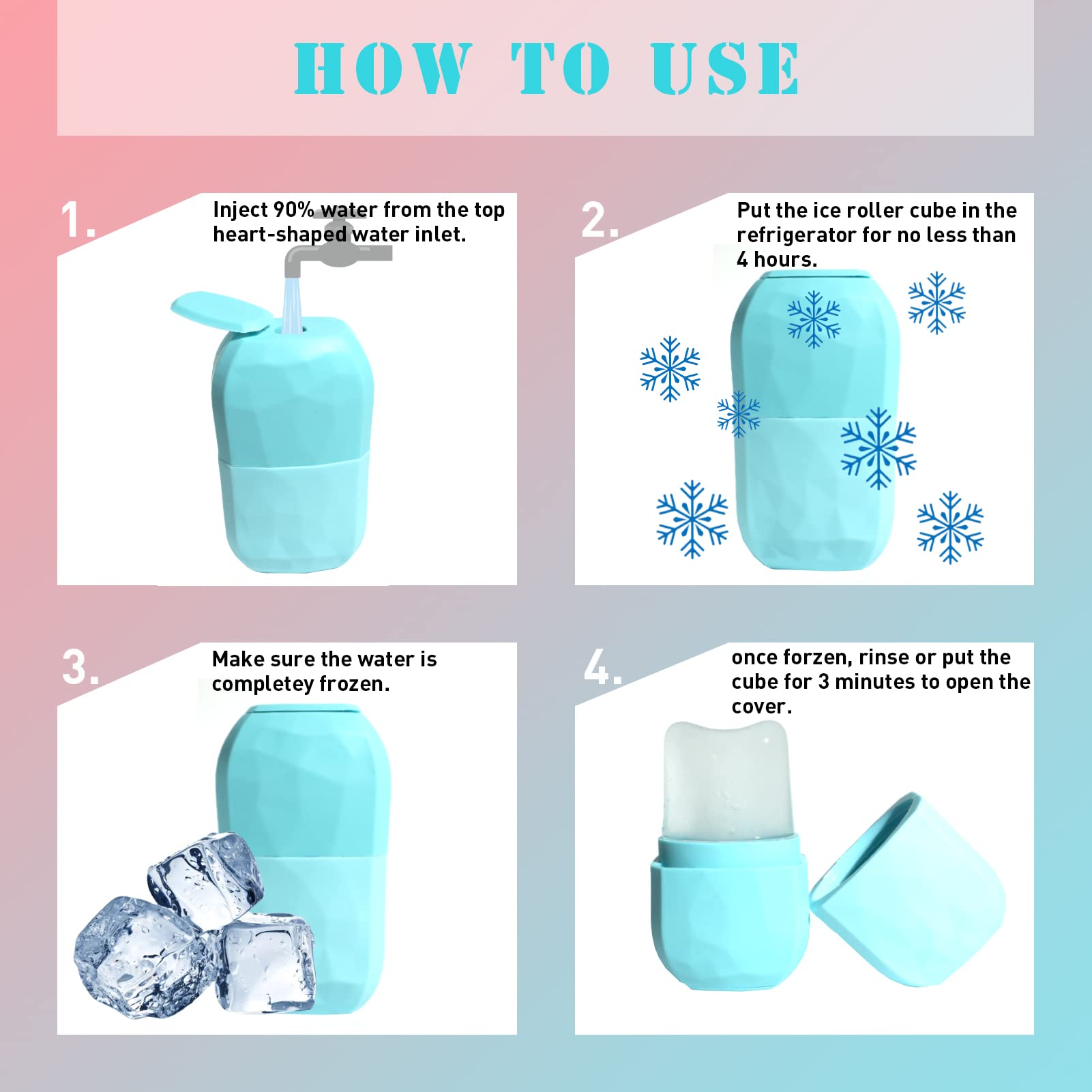 VANALIA Ice Roller & Gua Sha Set for Face, Eyes & Neck - Blue