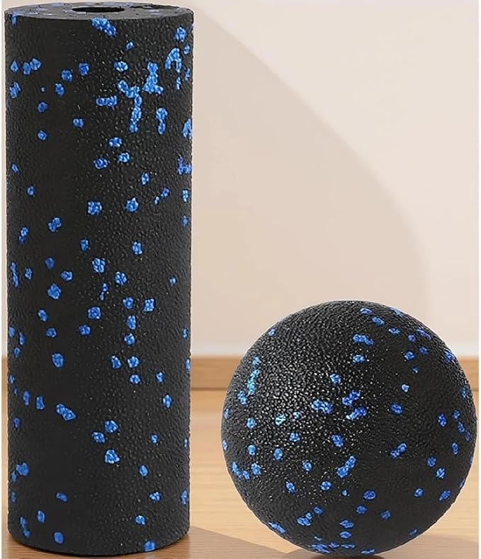 Mrxxjz Mini Foam Roller and Massage Ball Set, 6-Inch Small Foam Roller & 3.2-Inch Ball for Travel, Back, Legs, and Muscle Recovery