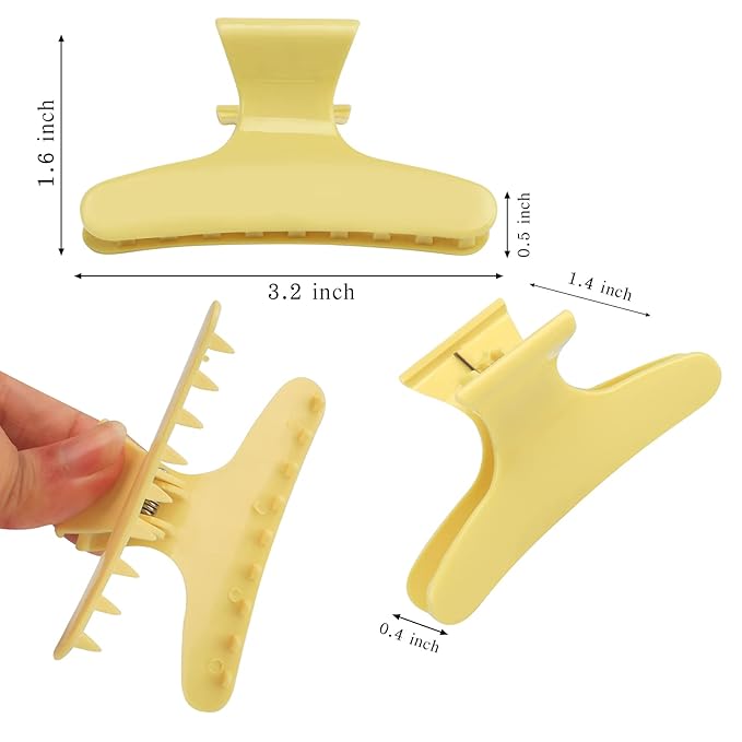 Ondder 12 Pack Butterfly Hair Clamps Clips Hair Claw Clips Salon Pro Section Clip for Styling Sectioning Cutting Coloring Hair Clips Hairdressing Salon Tool Hair Accessories for Women Girls