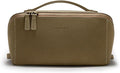 EACHY Travel Makeup Bag, Faux Suede Cosmetic Bags for Women,Large Capacity Portable Pouch Open Flat Toiletry Bag Make up Organizer with Divider and Handle