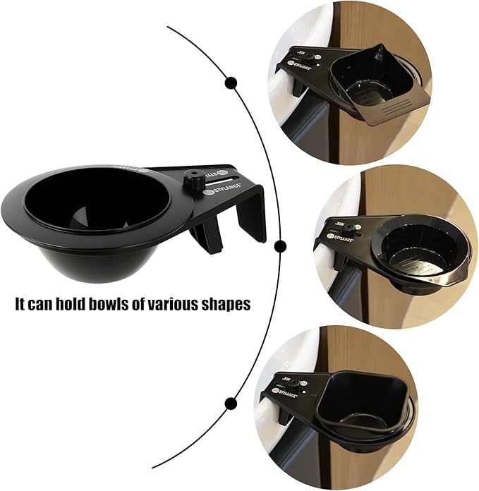 Hair Color Bowl Holder for Basin – Toning Tub Hair Dye Bowls for Hairstylist, Suction to Sink or Shampoo Station for Easy Toning- Black