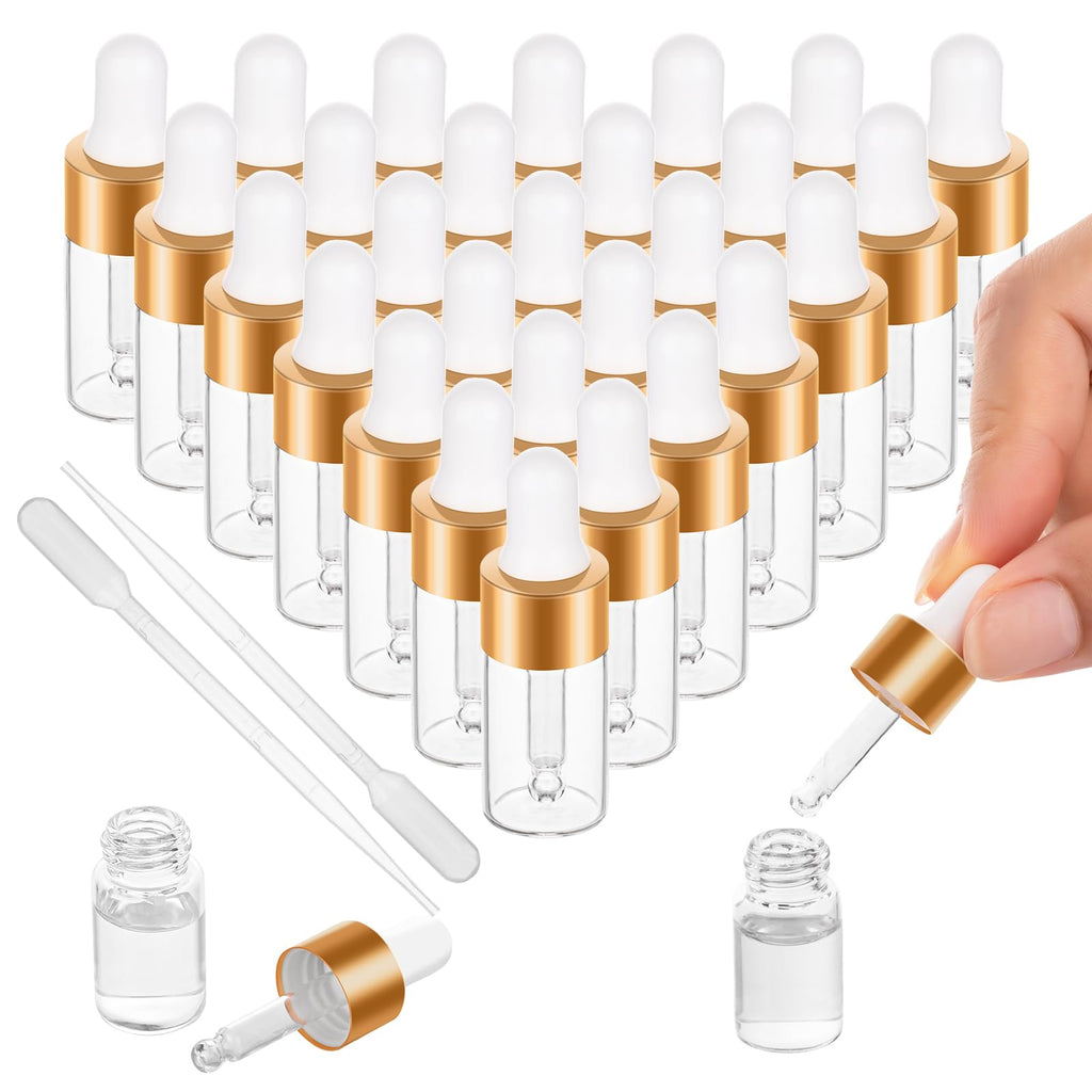 COTOM 100 Pack 10ml Mini Dropper Bottle for Cuticle Oil