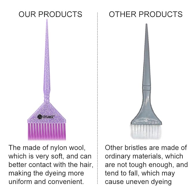 STYLANCE Hair Color Brush Set, Hair Coloring Brushes for Hair Styling Salon Home DIY Barber