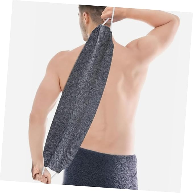 ERINGOGO 2Pcs Exfoliating Back Scrubber with Handles Long Stretchable Bath Strap for Deep Cleaning Reach Areas Soft Comfortable Body Scrub Towel for Men and Women