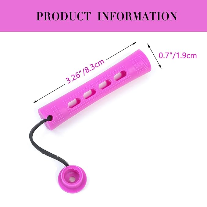 YOROSTAR Perm Rods Set for Natural Hair 40pcs Plastic Cold Wave Rods for Long Short Hair Rollers Large Hair Curling Rods for Women Purple