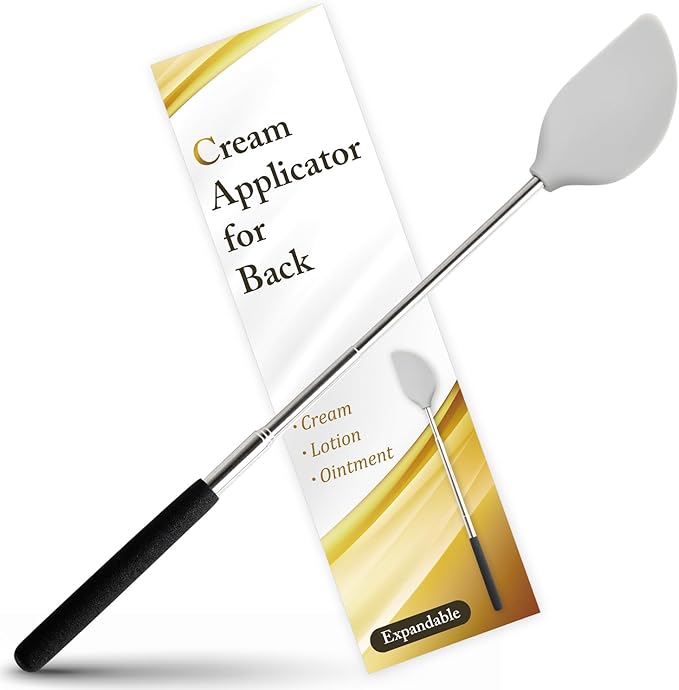 FieldSora Cream Applicator for Back Telescopic Easy to Clean Applies Creams, Sunscreens, and Ointments (Accurate Application)