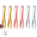 JIYIN 6 PCS Mini Metal Makeup Spatula, Reusable Skin Care Cosmetic Spatula Facial Applicator Tool Beauty Spatula Cosmetic Spatula for Face Mask Cream Lotions Moisturizers(Silver Gold Rose Gold)