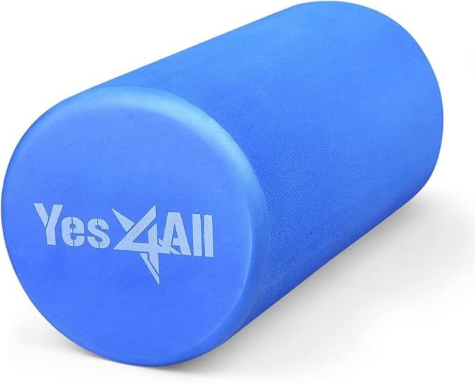 Yes4All 12 Inch EVA Foam Roller/Back Roller – High Density Foam Rollers, Foam Roller for Physical Red & Exercise (Blue)