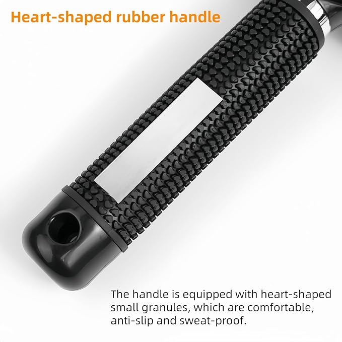 Professional Hair Brush, Curved Vented Design for Quick Blow Drying, Suitable for Women and Men, Paddle Detangling Brush for Wet & Dry, Curly, Thick & Straight Hair (Black-Nylon)