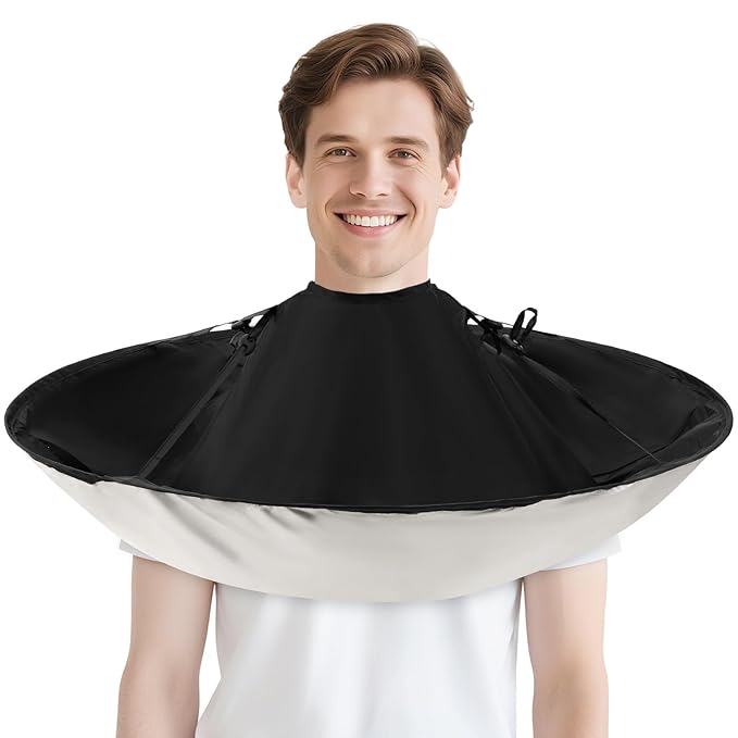 FEBSNOW Hair Cutting Cloak Cape Foldable Haircut Umbrella Cape for Adults