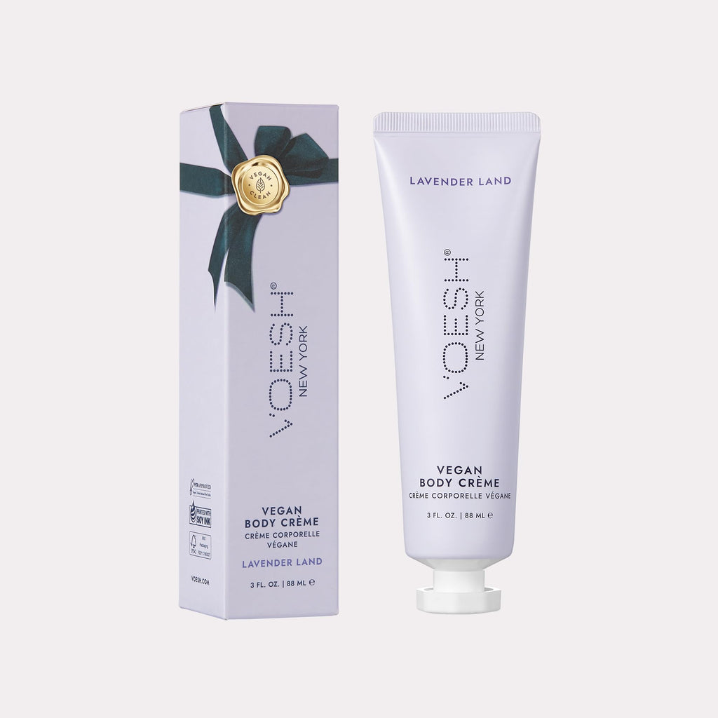 VOESH Vegan Body Creme - Skin Moisturing Cream, K-Beauty Korean Skincare, Lavender Land - 3oz