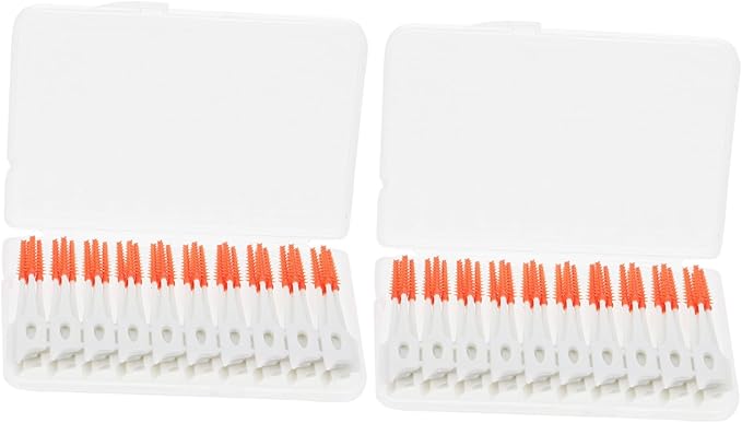 WRITWAA Interdental Brush Set 80pcs Portable Dispenser Flexible Gum Massager for Effective Oral Care for Teeth Gaps and Use