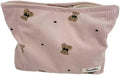 SxoSyo Corduroy Makeup Bags, Bear Cosmetic Purse, Pink