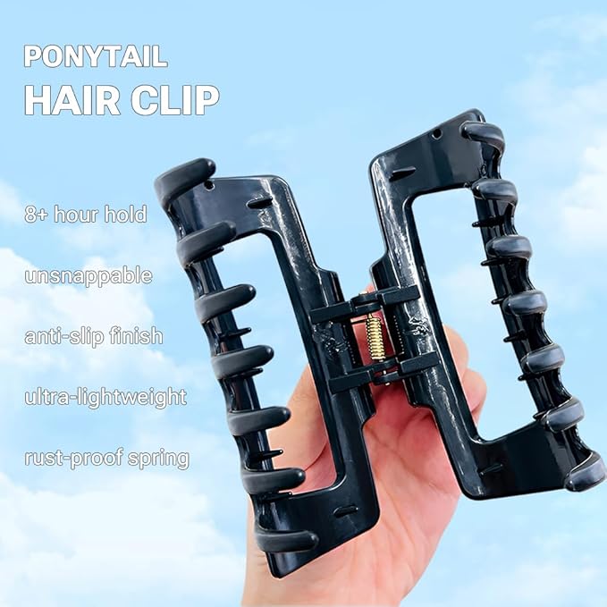 Fashion Hair Clips, Cloud Hair Pins for Women, 3.9 inch Hair Claw Clip for Thick/Fine/Thin/Curly Hairstyle, White 2 Pack