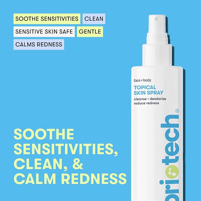 BRIOTECH Topical Skin Spray, Hypochlorous Acid Spray for Sensitive Skin, HOCl Facial Mist, Full Body Support Against Irritation, Calm Redness, Soothe Foot & Scalp, 2 oz Travel Size (2 Pack)
