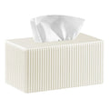 Larger Tissue Box Cover, Modern PU Leather Rectangular Facial Tissue Holder, Minimalist Tissue Organizer/Dispenser, Napkin Storage Box for Bathroom,Vanity Countertop, Nightstand, Office, Home Decor